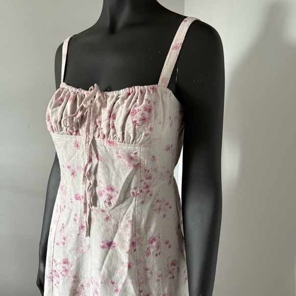 🌿 Sim & Sam Pink Floral Midi Sundress - Size M - Picture 2 of 8